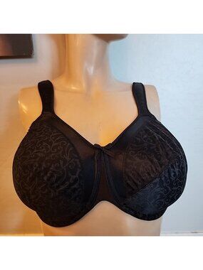 Bali Bra 38D Black Underwire Unlined 3562